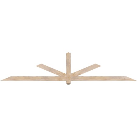Ekena Millwork Kennewick Smooth Timber Gable Bracket, Douglas Fir, 108"W x 22"H x 3 1/2"D x 3 1/2"F, 5/12 Pitch GBW108X22X0404KEN00SDF